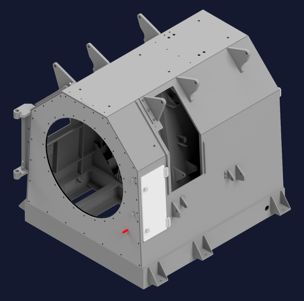 Structure porteuse lourde et surdimensionnée de la presse à granulés Nawrocki GRB2 880.264 — presse à granulés GRB2 880.264 pour aliments et biomasse, de Nawrocki, fabriquée en Pologne